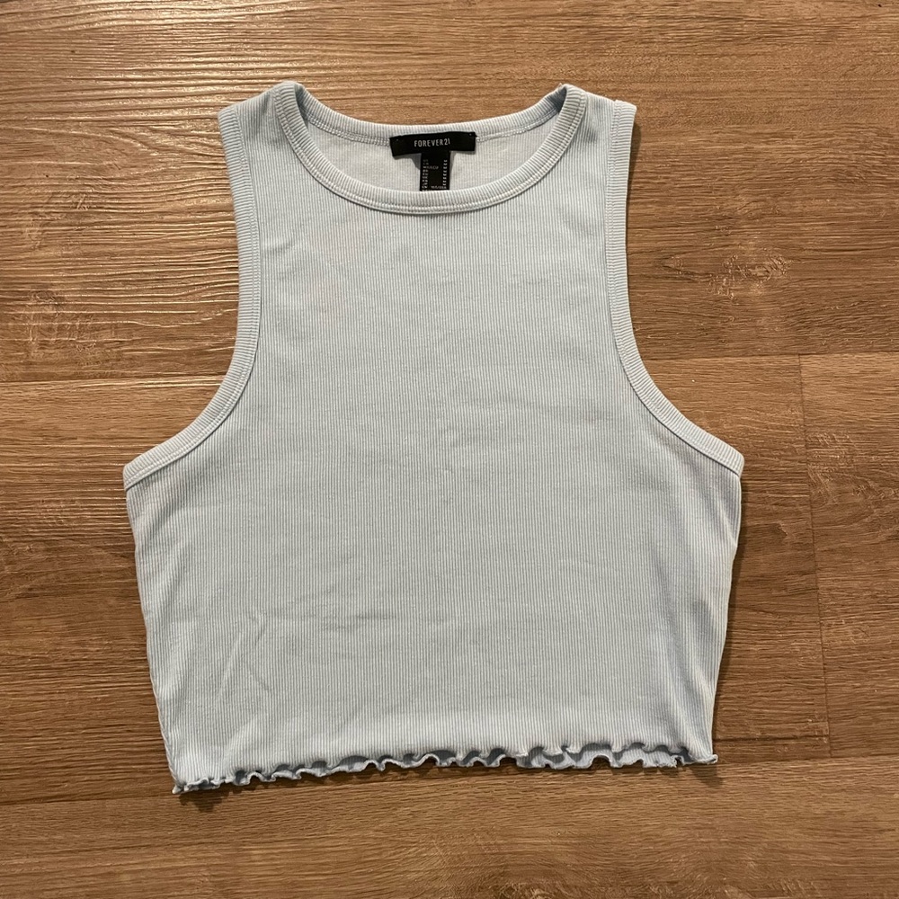 Forever 21 Lettuce Edge Tank Top